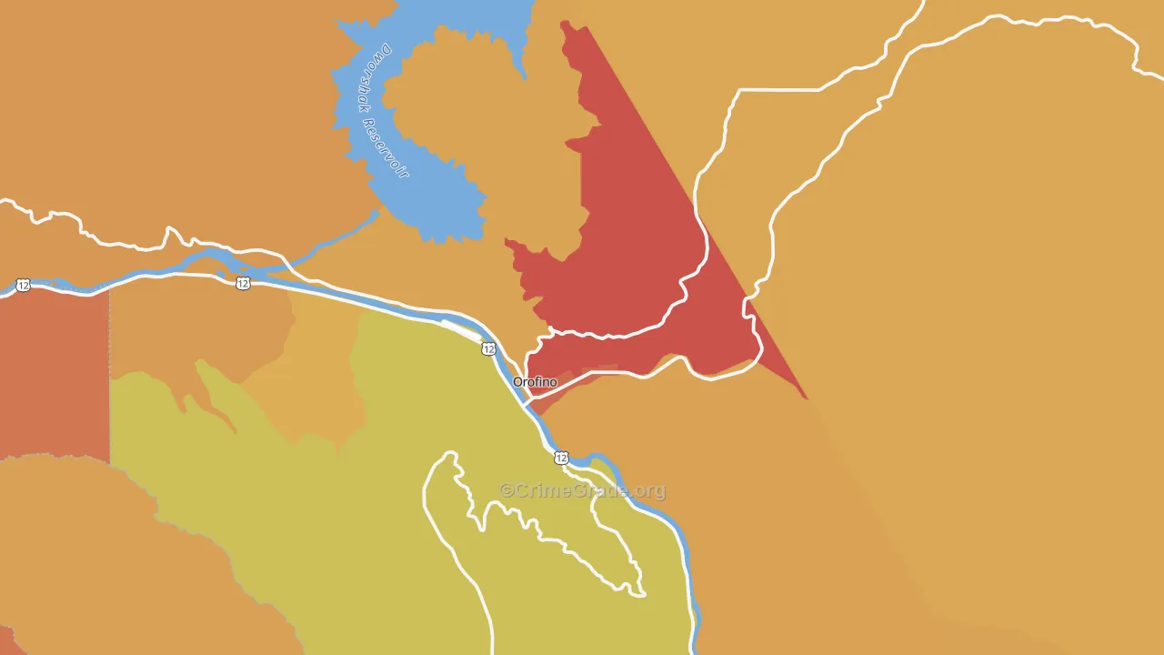 Orofino, ID Map of Vandalism Rates