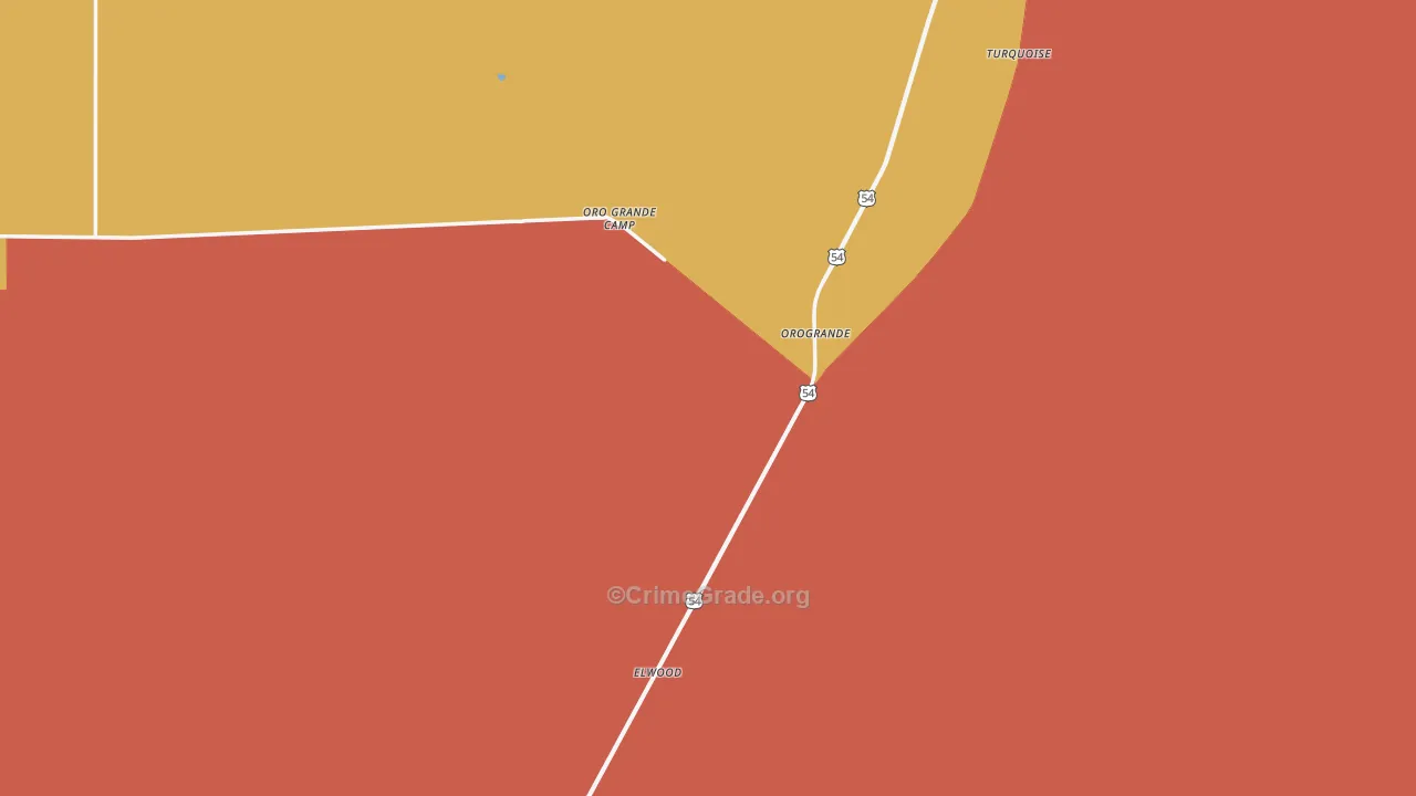 Orogrande, NM Map of Vandalism Rates
