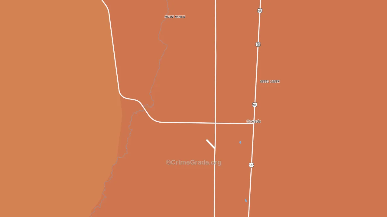 Orovada, NV Map of Vandalism Rates