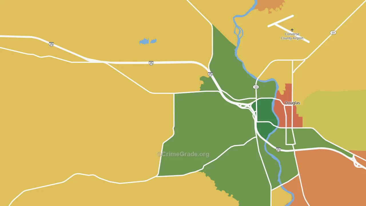 Orpha, WY Map of Vandalism Rates