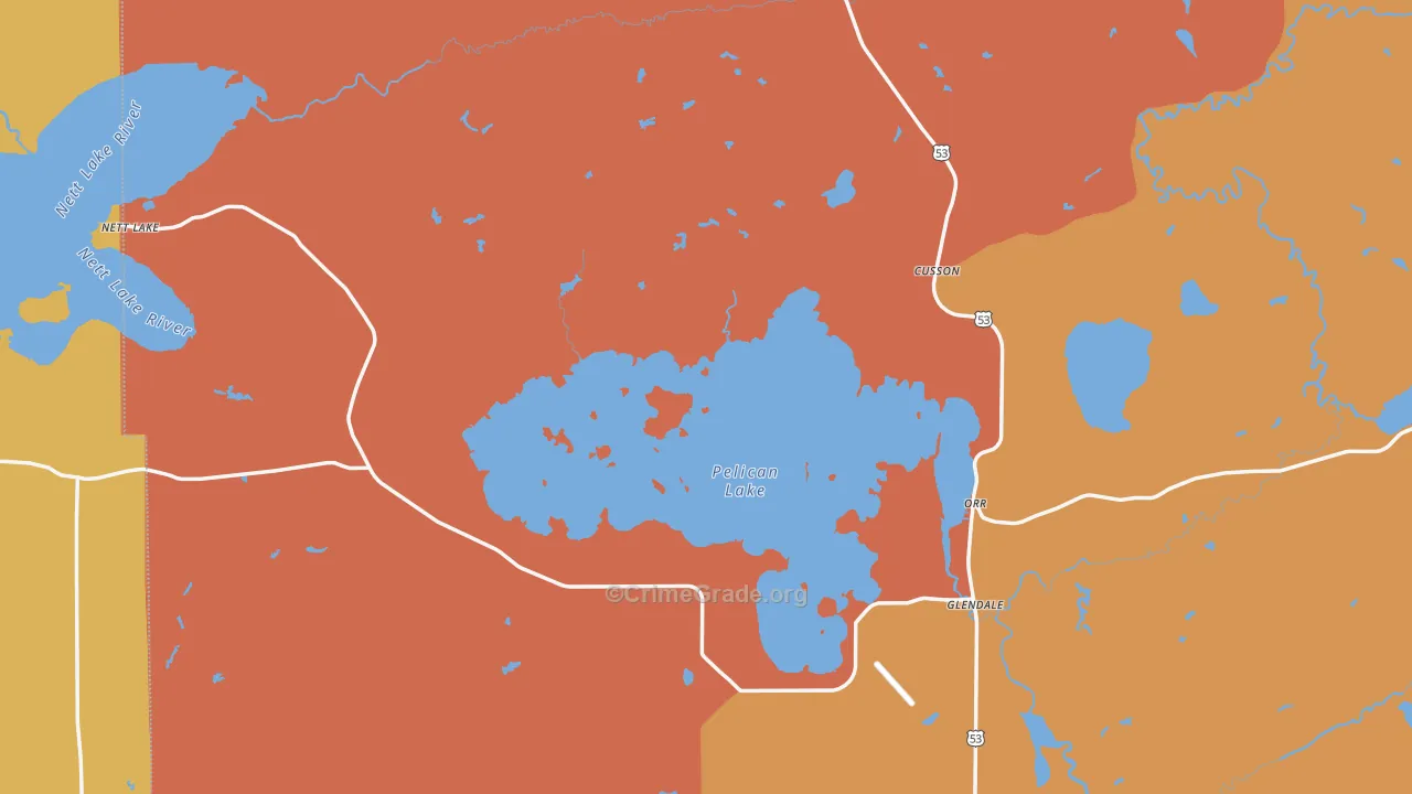 Orr, MN Map of Vandalism Rates