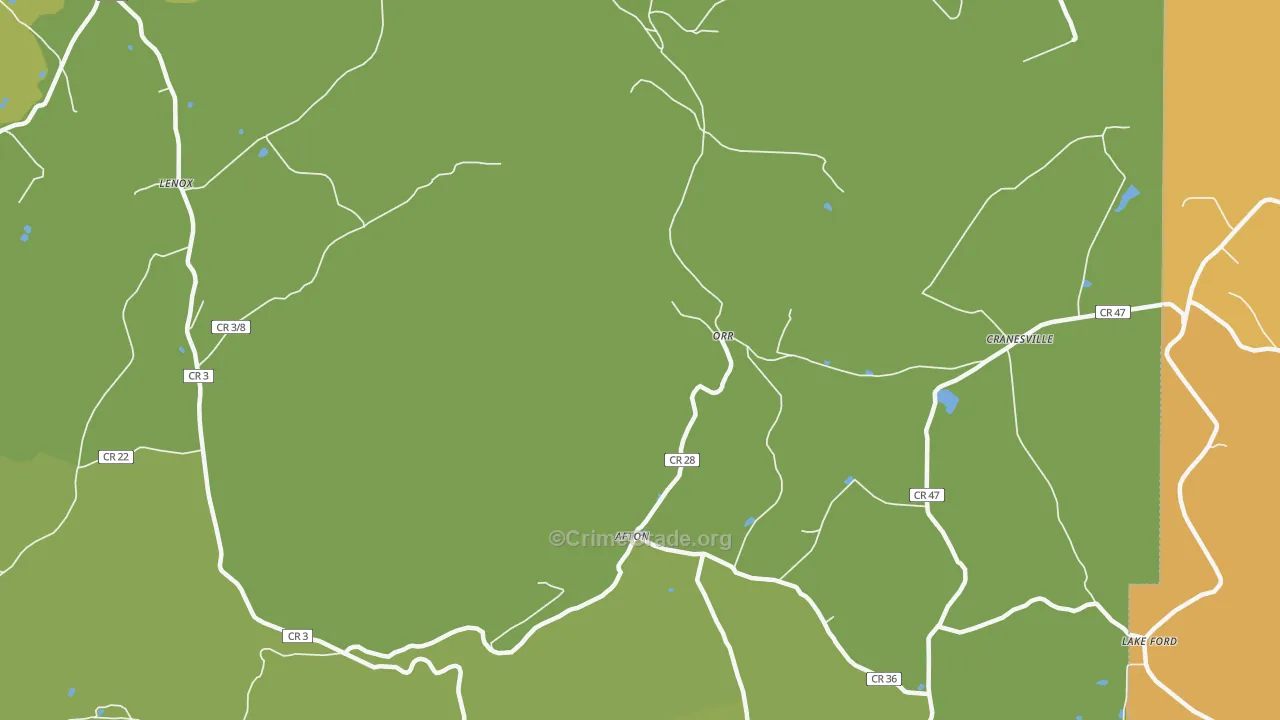 Orr, WV Map of Vandalism Rates