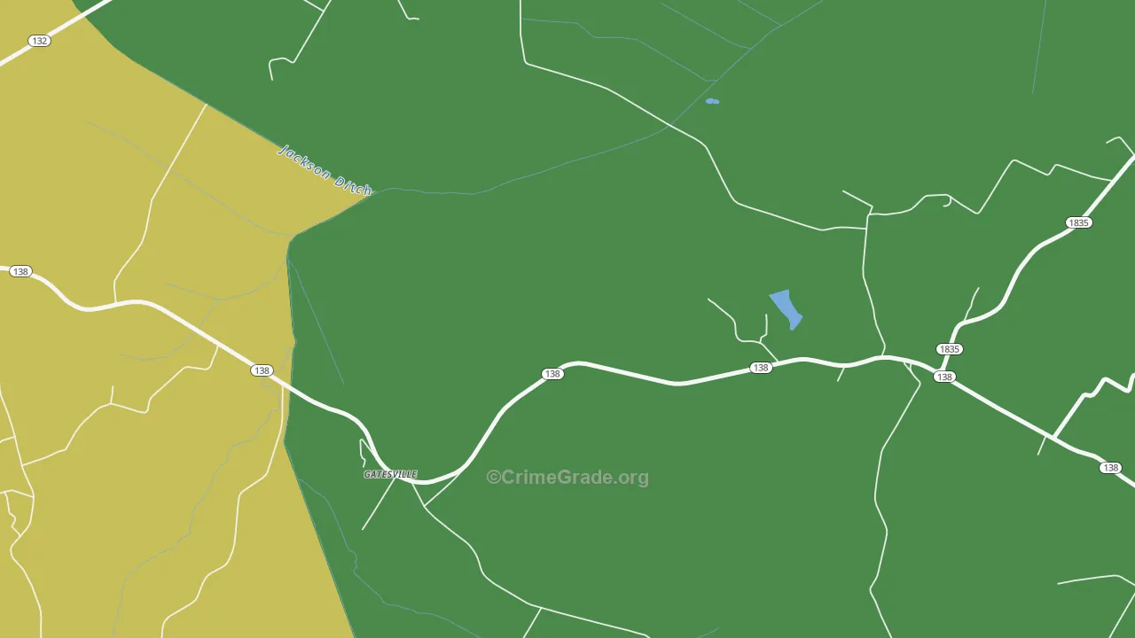 Ortiz, KY Map of Vandalism Rates