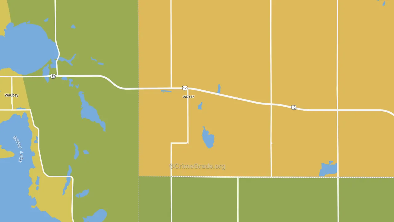 Ortley, SD Map of Vandalism Rates