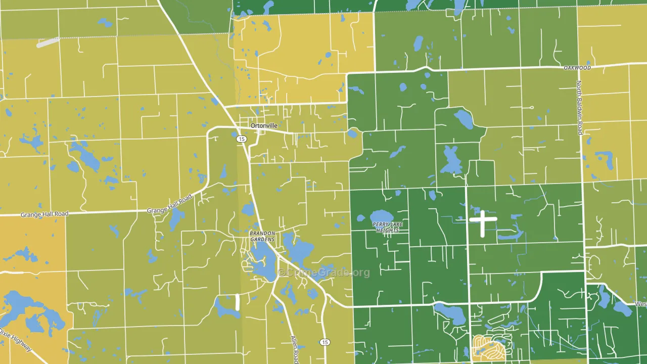 Ortonville, MI Map of Vandalism Rates