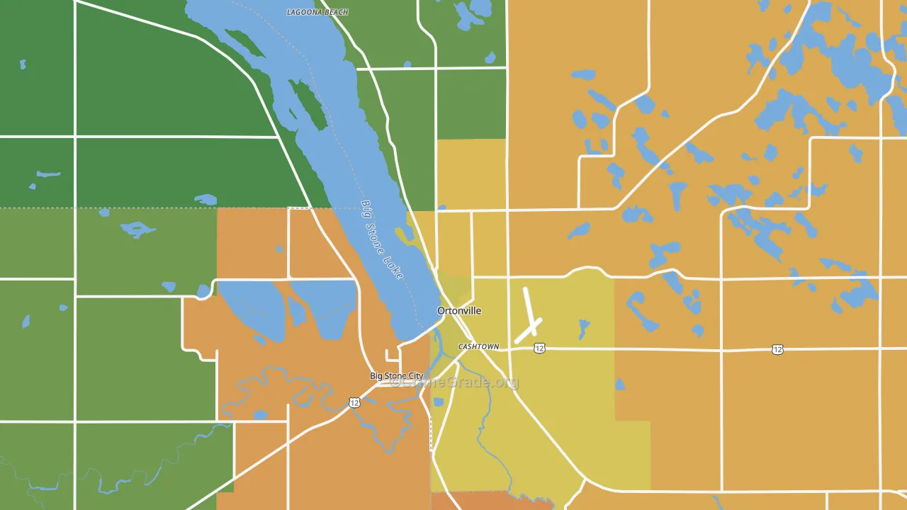 Ortonville, MN Map of Vandalism Rates