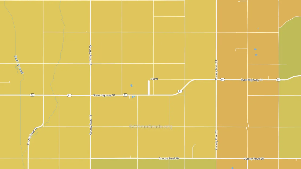 Orum, NE Map of Vandalism Rates