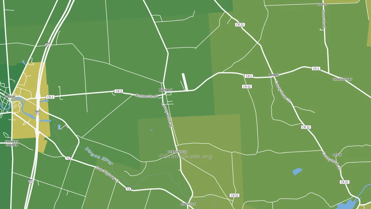 Orwell, NY Map of Vandalism Rates