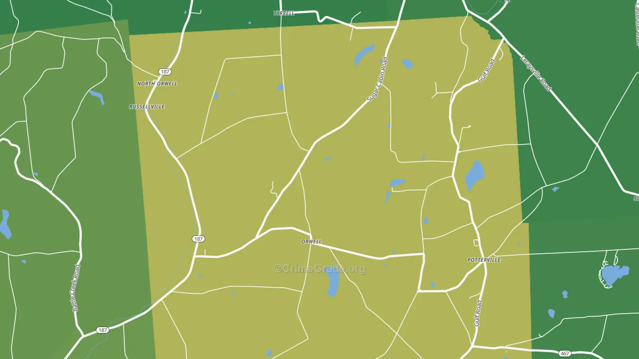 Orwell, PA Map of Vandalism Rates