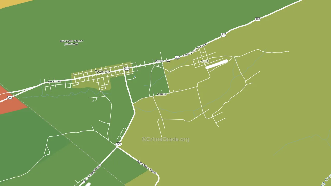 Orwin, PA Map of Vandalism Rates