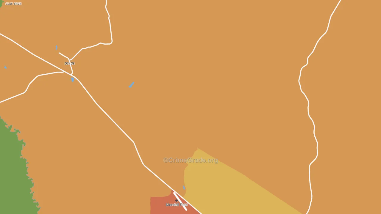 Osage, WY Map of Vandalism Rates