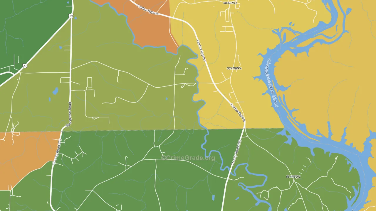 Osanippa, AL Map of Vandalism Rates
