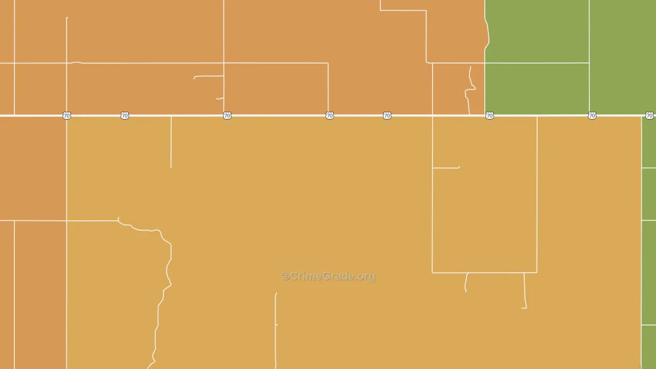 Oscar, OK Map of Vandalism Rates