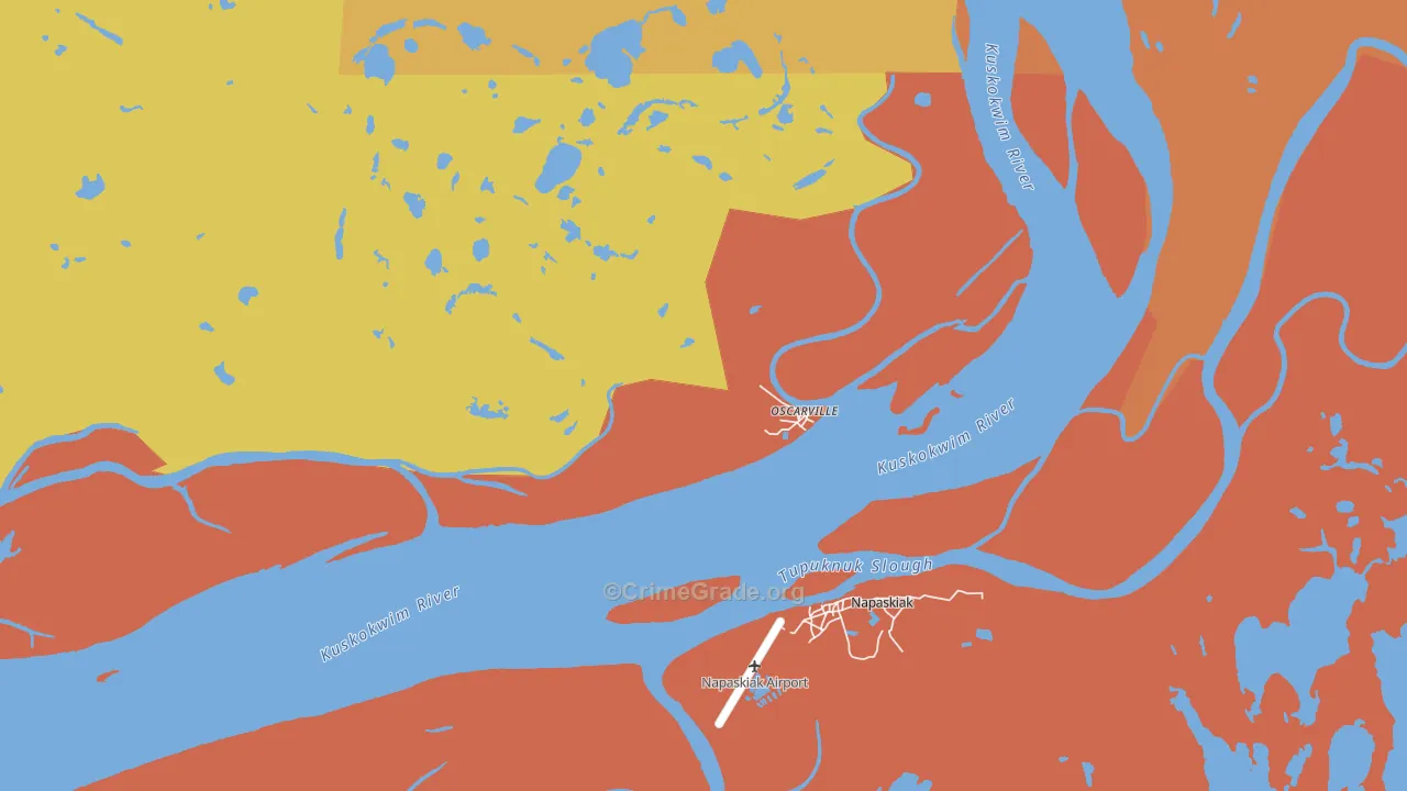 Oscarville, AK Map of Vandalism Rates