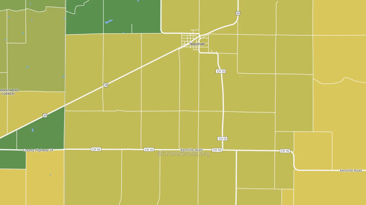 Osceola, IL Map of Vandalism Rates