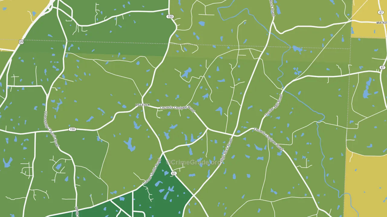 Osceola, NC Map of Vandalism Rates