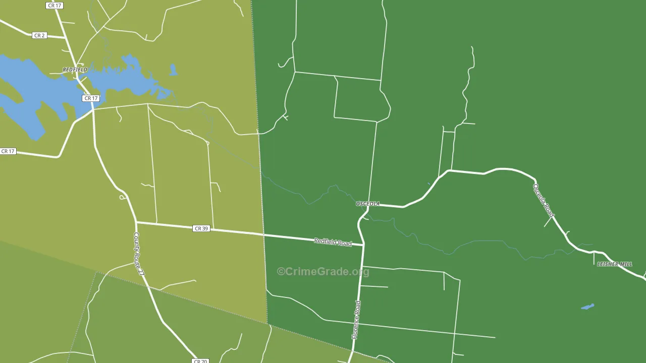 Osceola, NY Map of Vandalism Rates