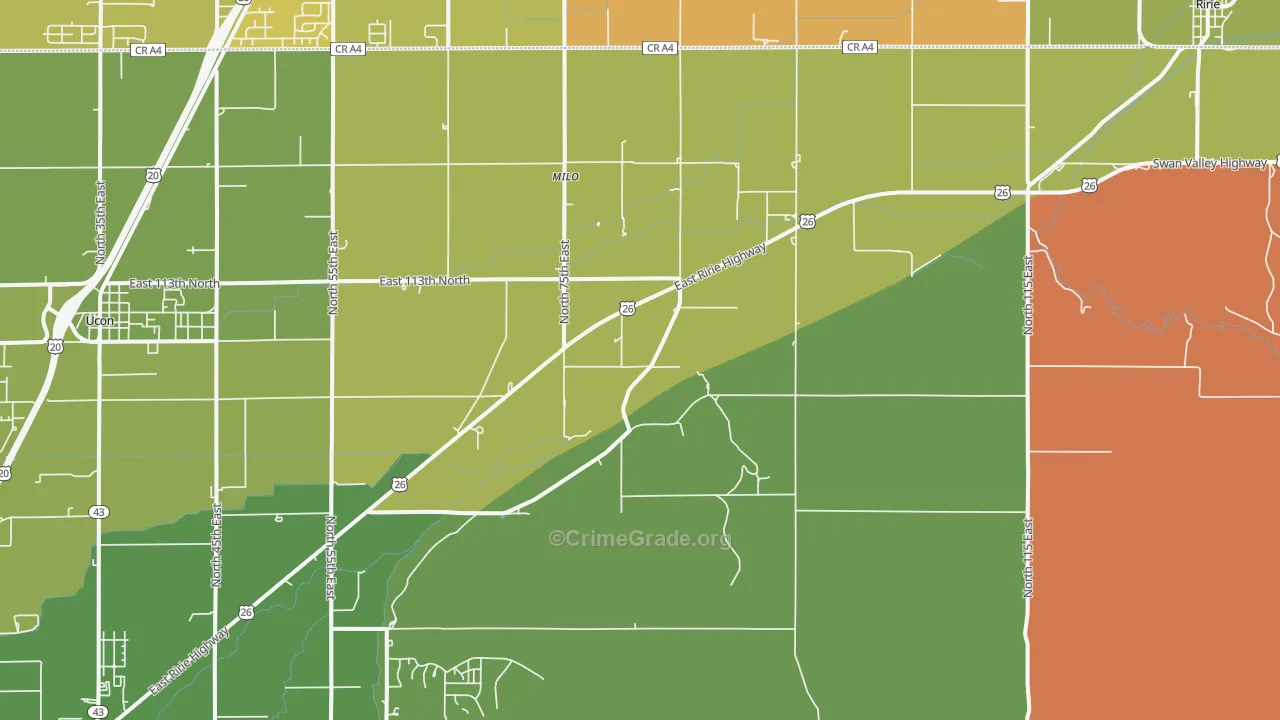 Osgood, ID Map of Vandalism Rates