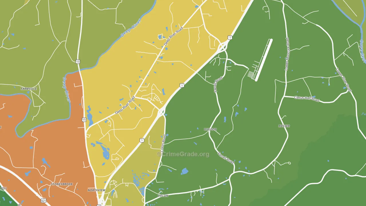 Osgood, NC Map of Vandalism Rates