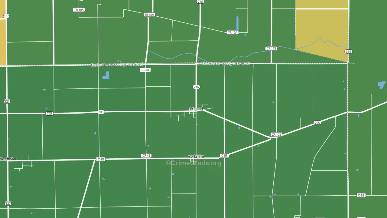 Osgood, OH Map of Vandalism Rates