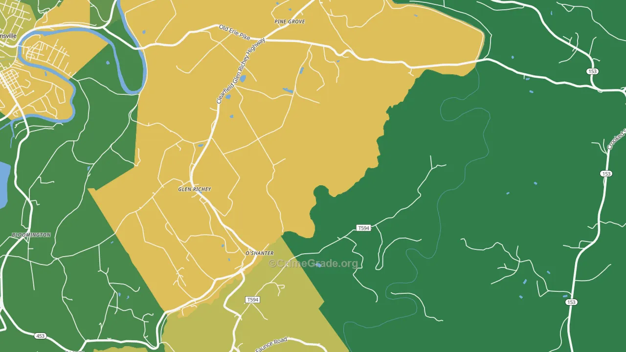 Oshanter, PA Map of Vandalism Rates