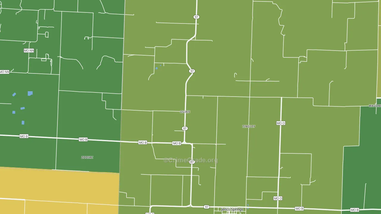 Osiris, MO Map of Vandalism Rates