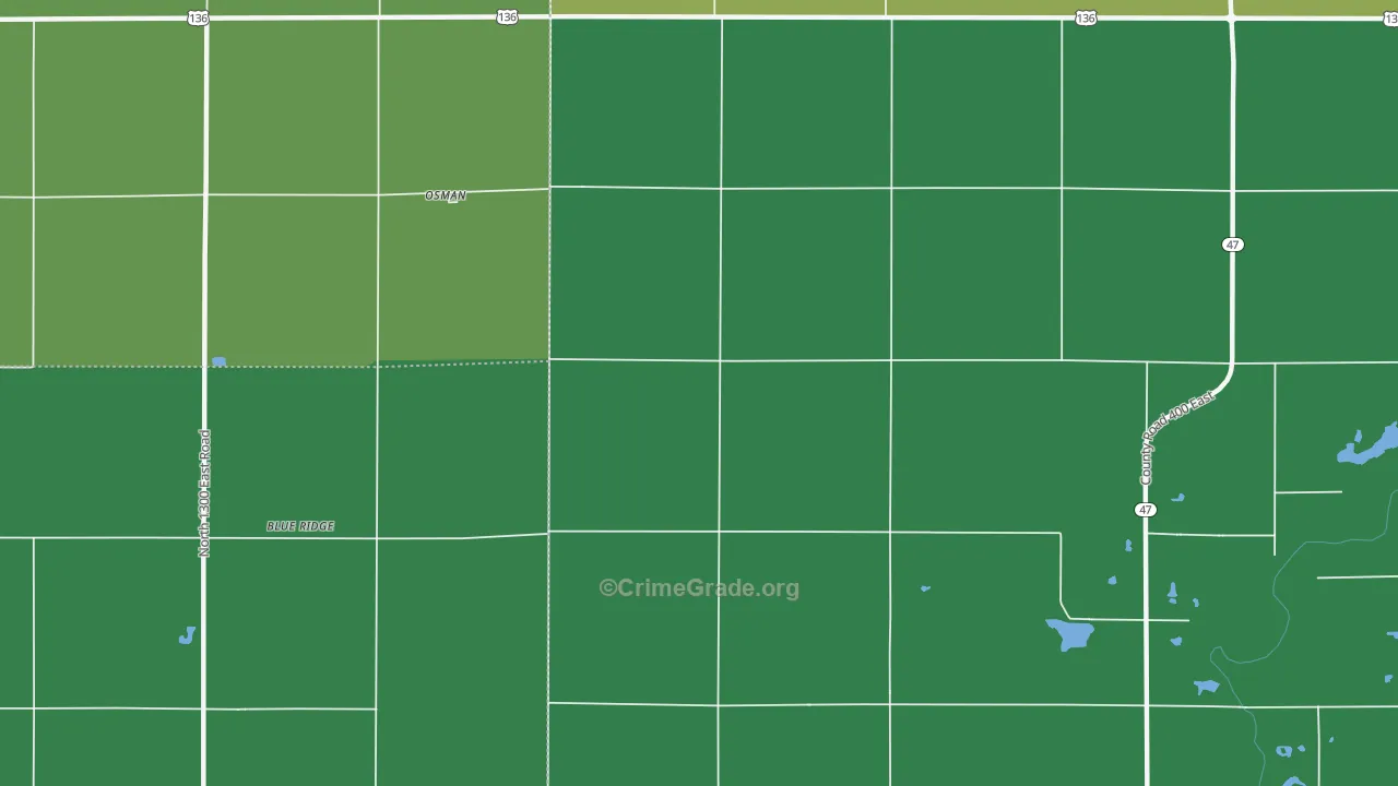 Osman, IL Map of Vandalism Rates