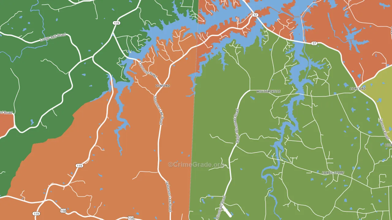 Osmond, NC Map of Vandalism Rates