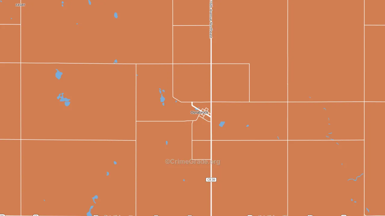 Osnabrock, ND Map of Vandalism Rates