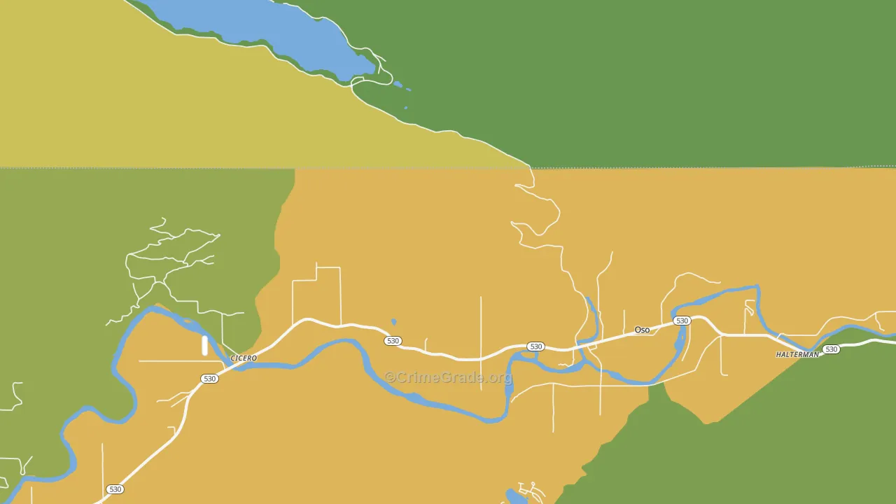 Oso, WA Map of Vandalism Rates