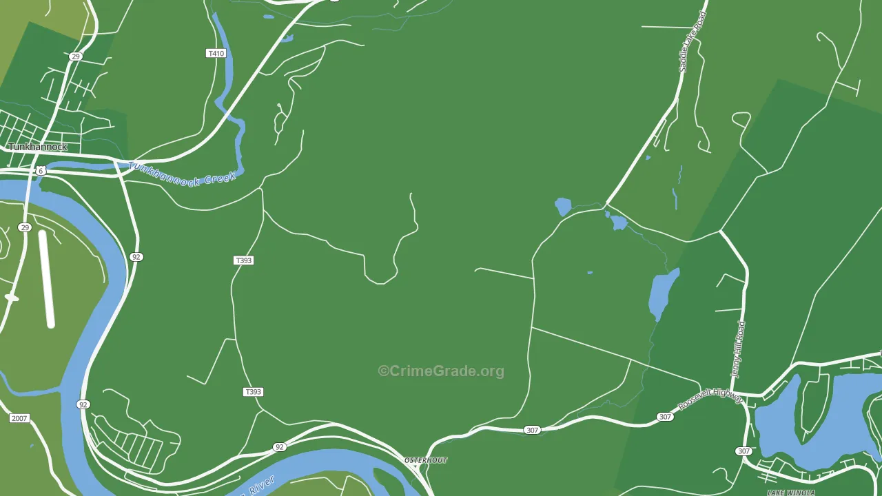 Osterhout, PA Map of Vandalism Rates