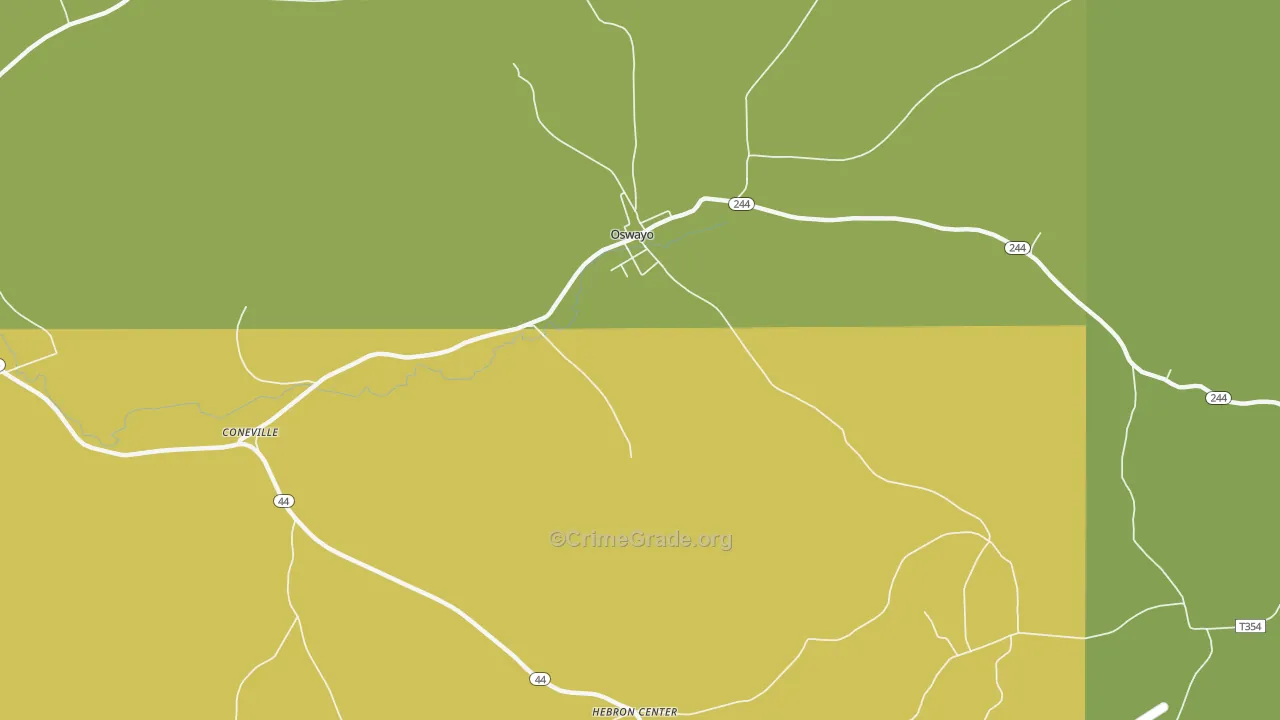 Oswayo, PA Map of Vandalism Rates