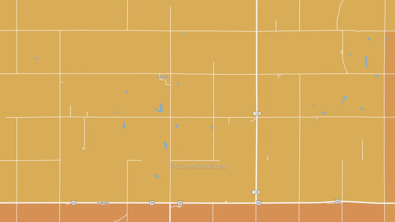 Otego, KS Map of Vandalism Rates