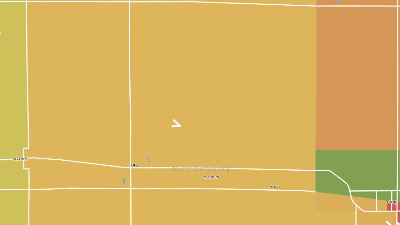 Otis, CO Map of Vandalism Rates