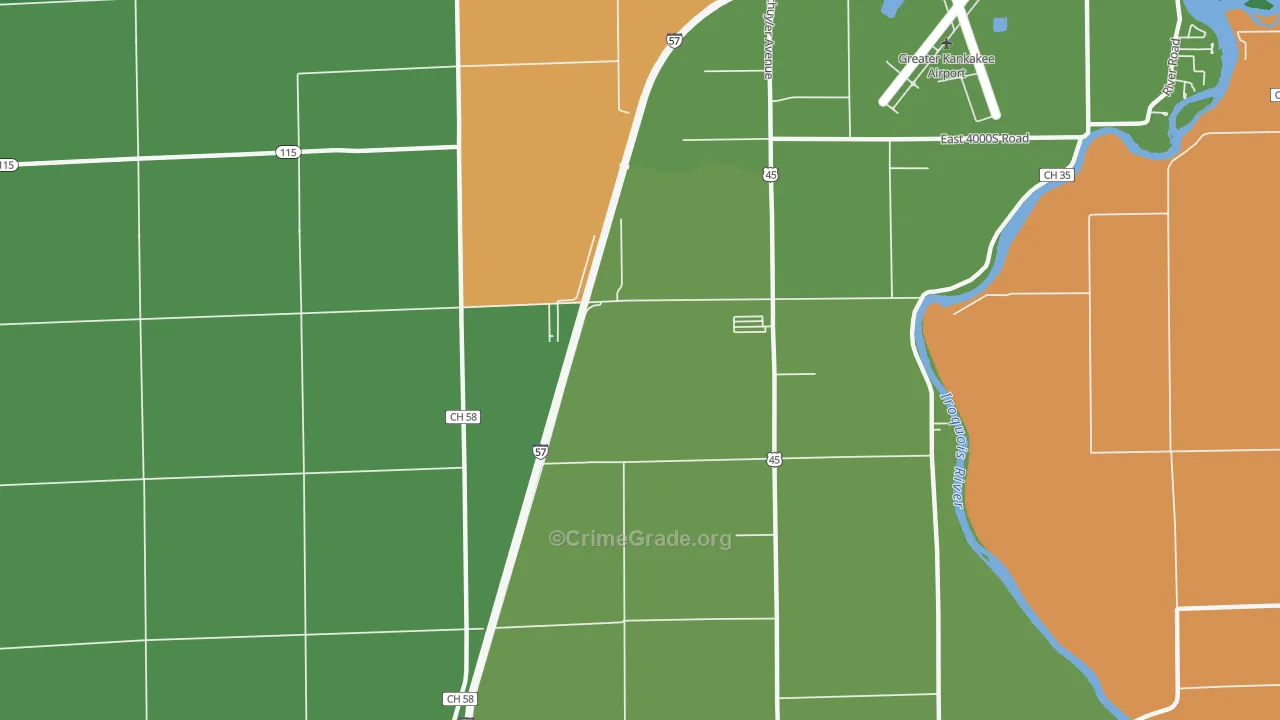 Otto, IL Map of Vandalism Rates