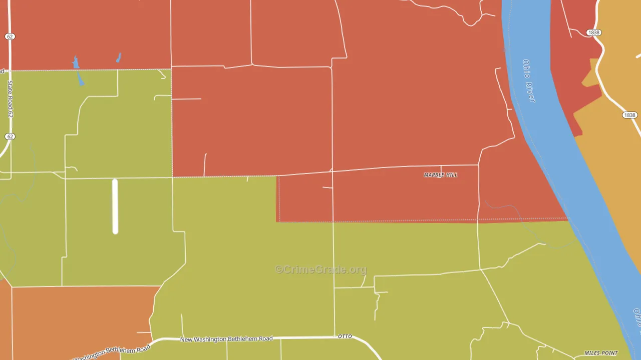 Otto, IN Map of Vandalism Rates