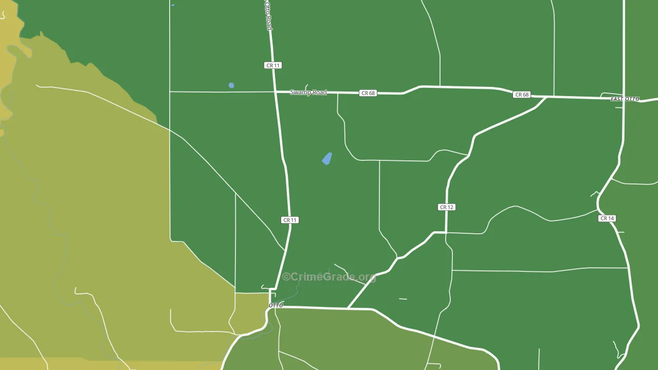 Otto, NY Map of Vandalism Rates