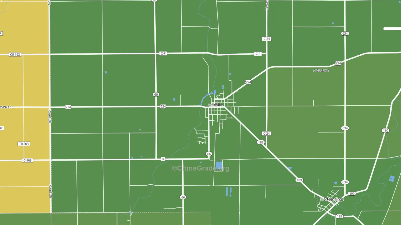 Ottoville, OH Map of Vandalism Rates