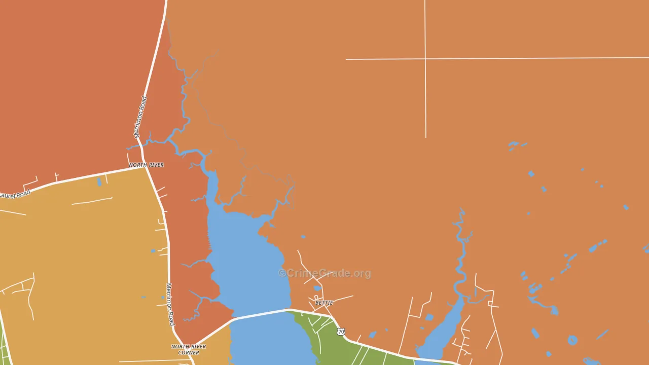 Otway, NC Map of Vandalism Rates