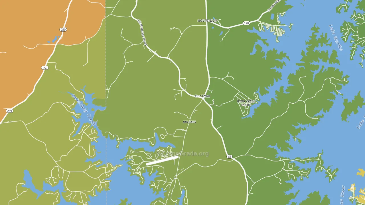 Our Town, AL Map of Vandalism Rates