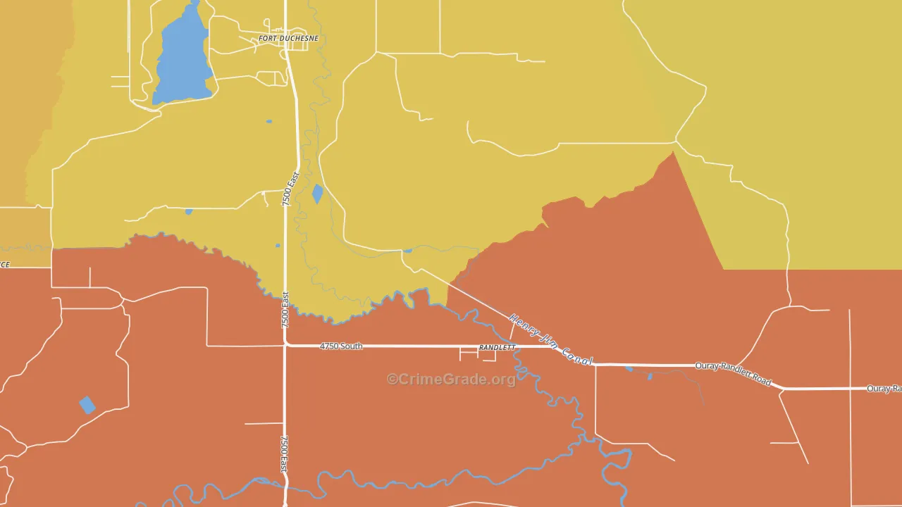 Ouray, UT Map of Vandalism Rates