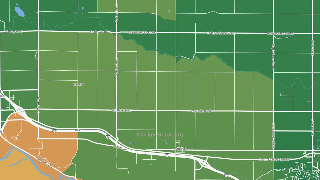 Outlook, WA Map of Vandalism Rates