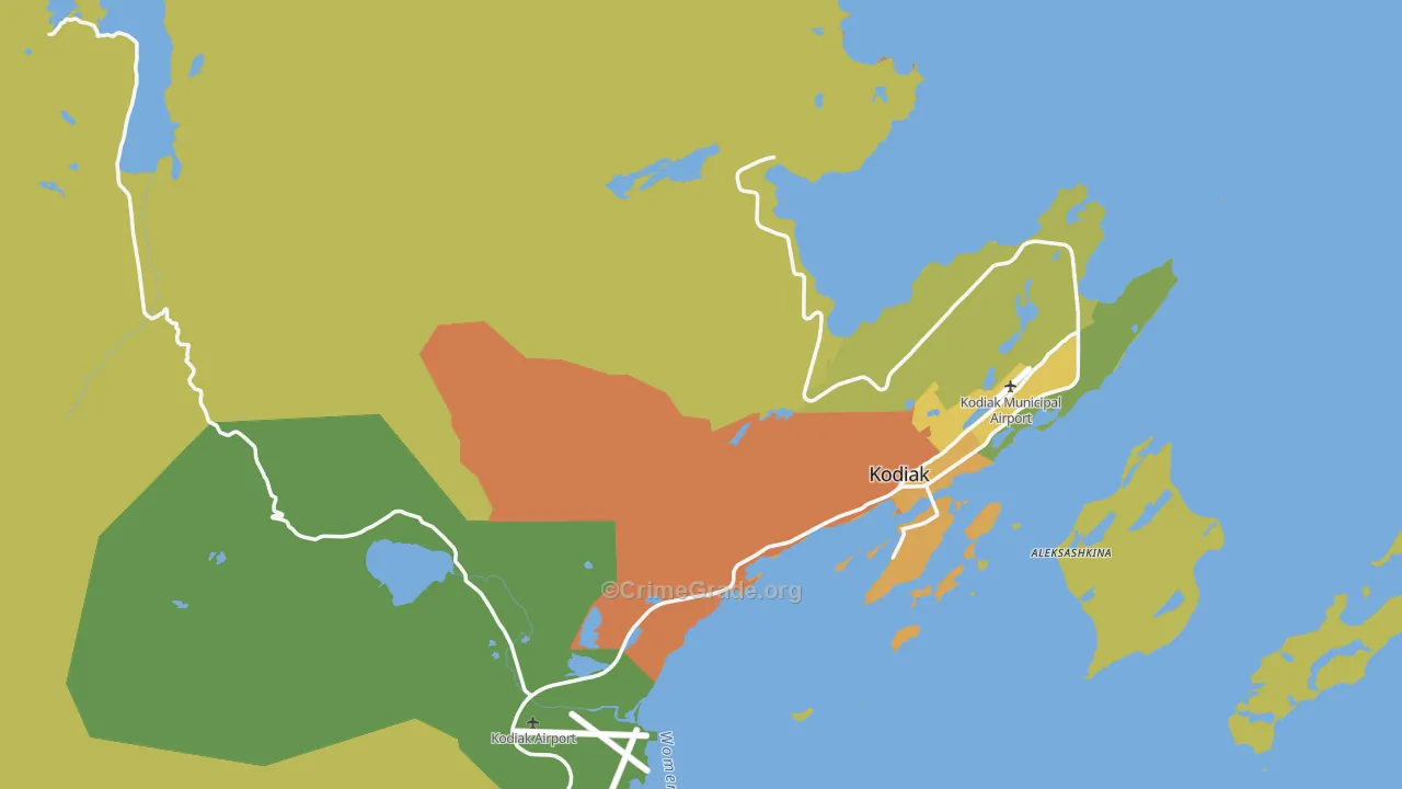 Ouzinkie, AK Map of Vandalism Rates