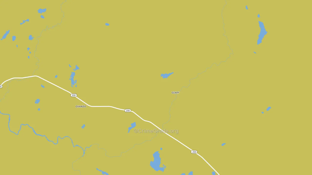 Ovando, MT Map of Vandalism Rates