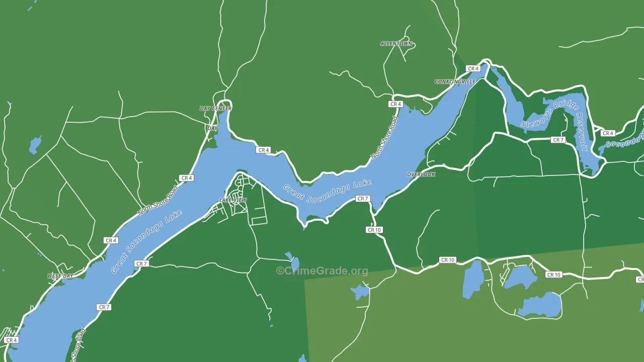 Overlook, NY Map of Vandalism Rates