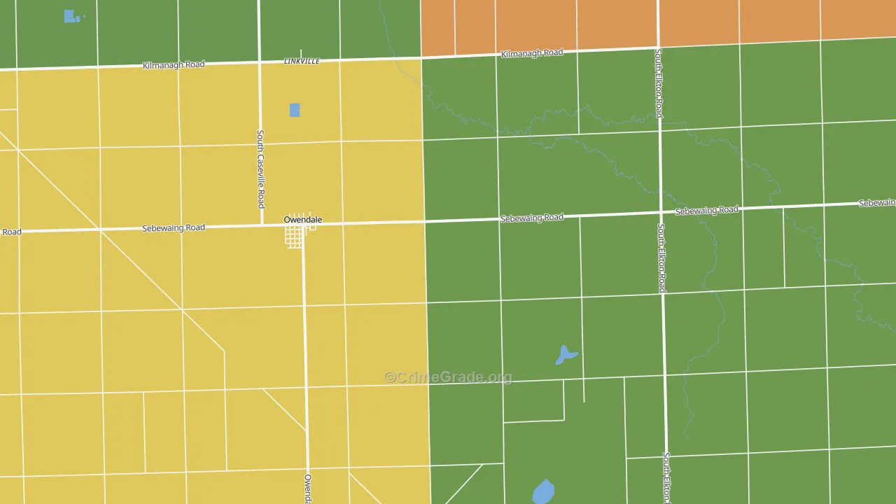 Owendale, MI Map of Vandalism Rates