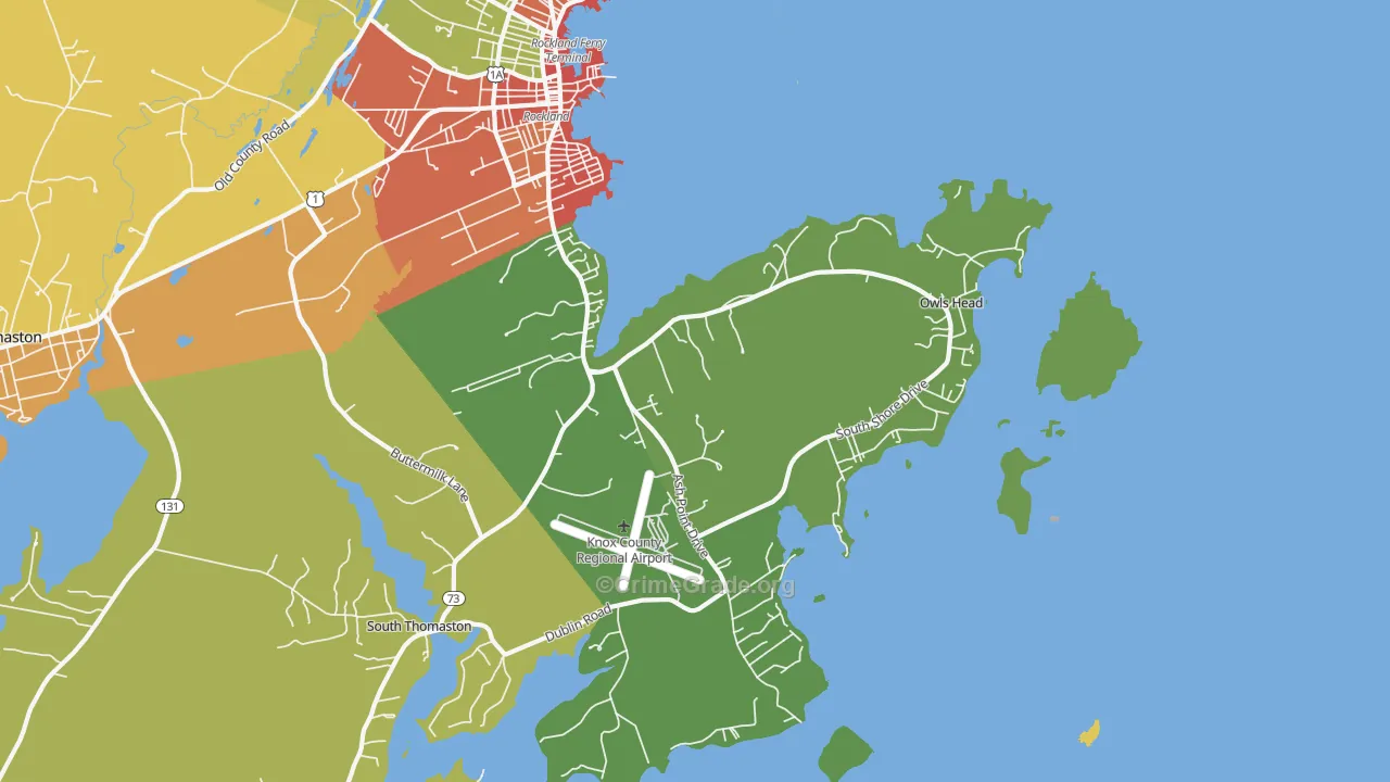 Owls Head, ME Map of Vandalism Rates