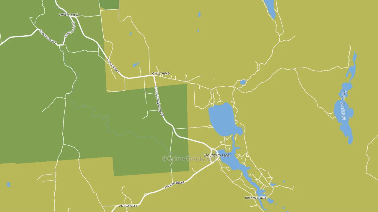 Owls Head, NY Map of Vandalism Rates