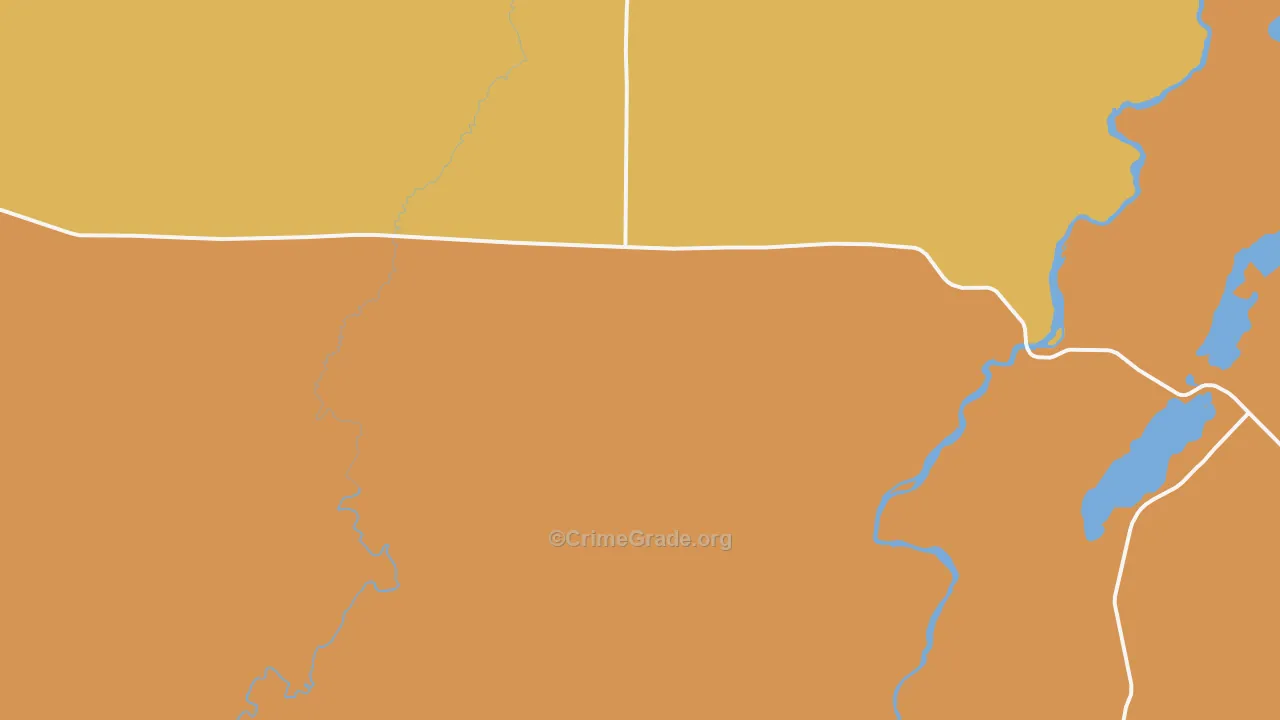 Oxbo, WI Map of Vandalism Rates