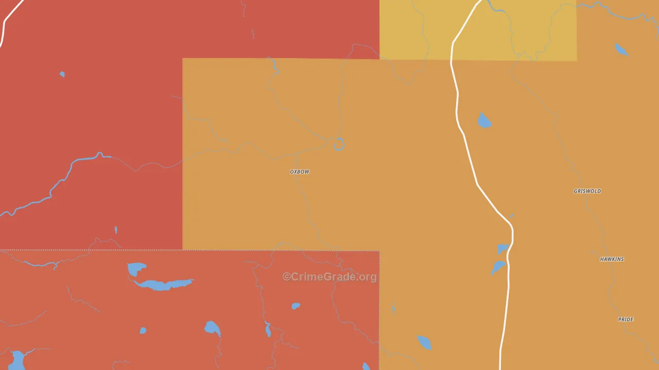 Oxbow, ME Map of Vandalism Rates